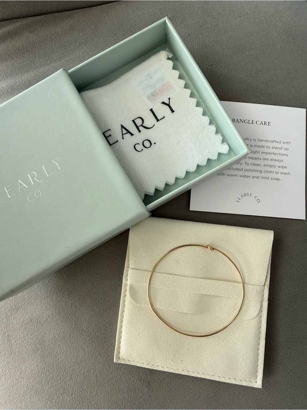 Yearly Co. Original Knot Bangle Thin Gold - Picture 3 of 4